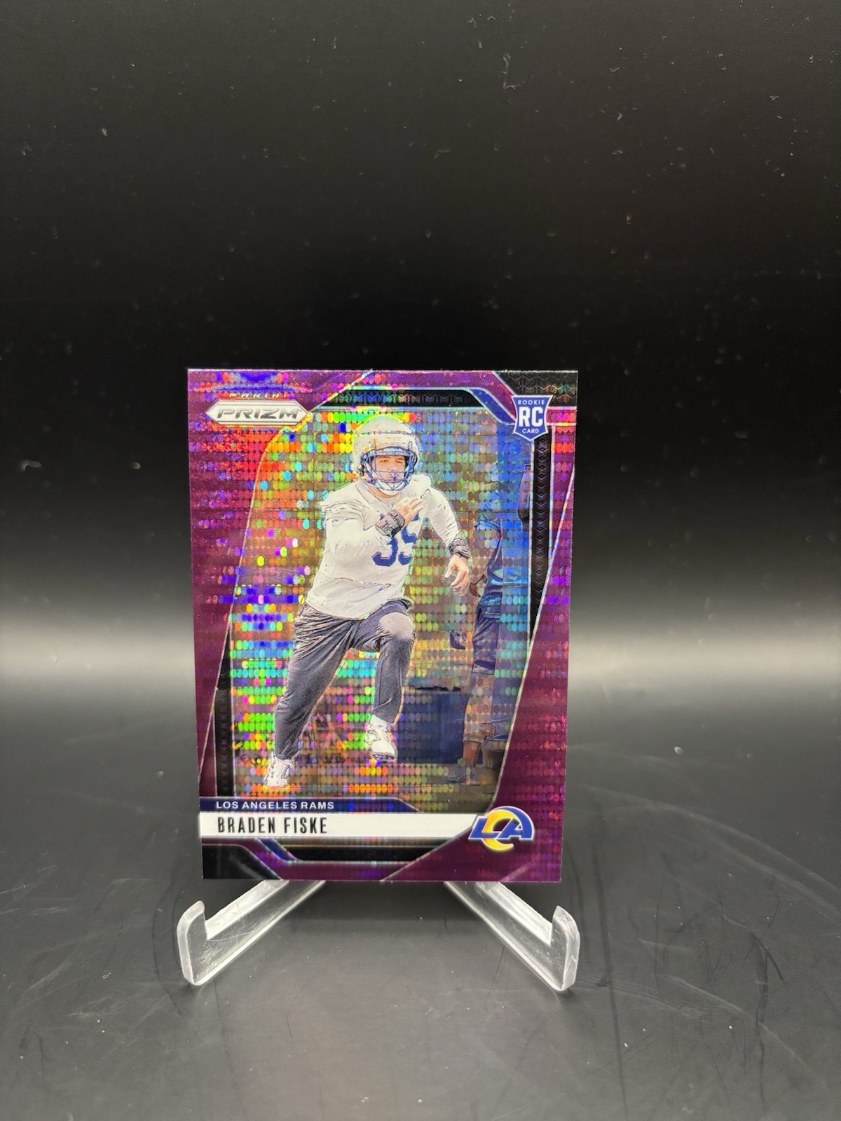 2024 Panini Prizm Braden Fiske Rookie Purple Pulsar Prizm Los Angeles Rams #310