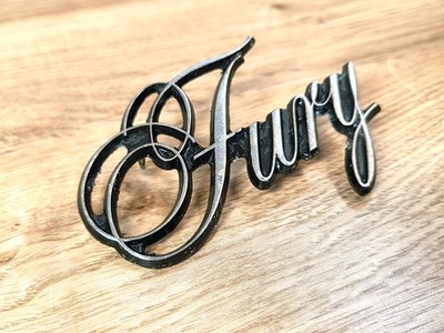 1975-1978 PLYMOUTH FURY SPORT EMBLEM - ORIGINAL - VINTAGE - U.S.A