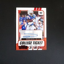 Shawn Davis College Ticket Red Auto 2021 Panini Contenders Draft Pick