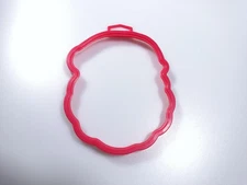Large Blank Outline Santa Head Red Plastic Cookie Cutter Vintage Amscam
