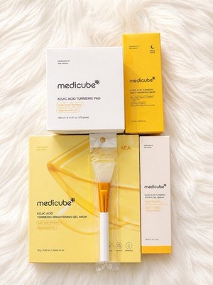 Medicube Kojic Acid Turmeric 4pc Brightening Set + Jelly Brush NIB