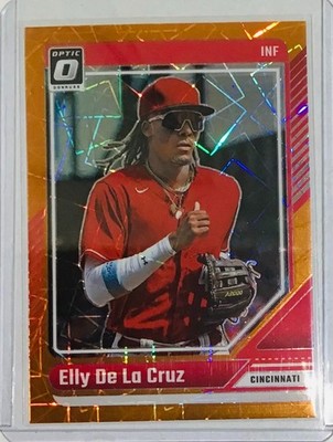 2024 Panini Donruss - Optic Elly De La Cruz #18 Orange Velocity Prizm (RC) REDS