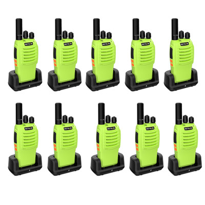 walkie talkie long range Retevis H777 Green 2W Rechargeable Two Way Radio 10Pack