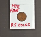 1910   FINE   LINCOLN  CENT     FINE   1910    /   RS COINS #34K  FREE SHIP !