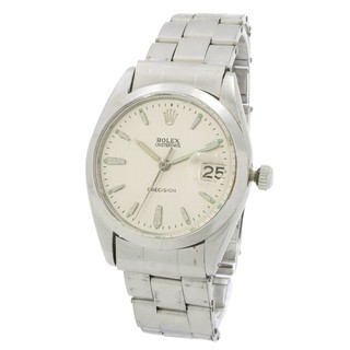 As Is Vintage Rolex Oysterdate 34mm Silver Dial Watch #W325147 1