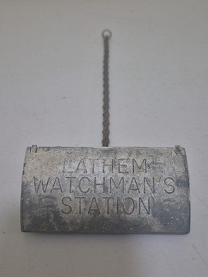 LATHEM WATCHMAN'S STATION BOX & KEY PUNCH CLOCK GUARD KEY DETEX KEY