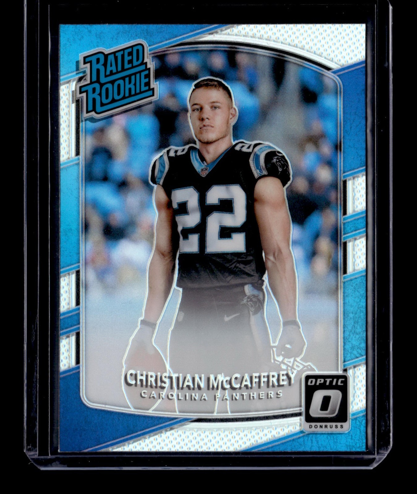 CHRISTIAN MCCAFFREY 2017 DONRUSS OPTIC HOLO PRIZM ROOKIE RC PANTHERS