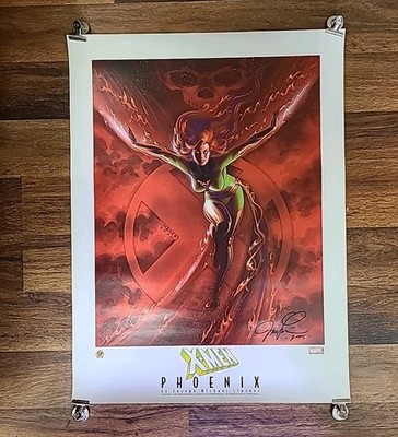 X-Men Dark Phoenix Lithograph-Joseph Michael Linsner Dynamic Forces Autographed