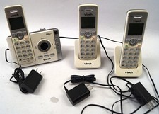 VTECH DS6722-3 Connect To Cell Answering Machine 2 Bases 3 Phones WORKING E222