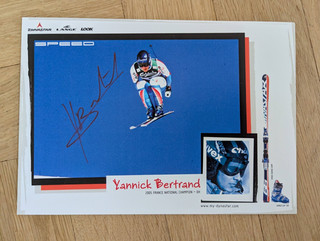 Carte postale dédicacée Yannick BERTRAND Ski
