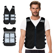 Cooling Vest for Men Women, Reflective Ice Vest with 32 PCS Ice Packs, Cool J...