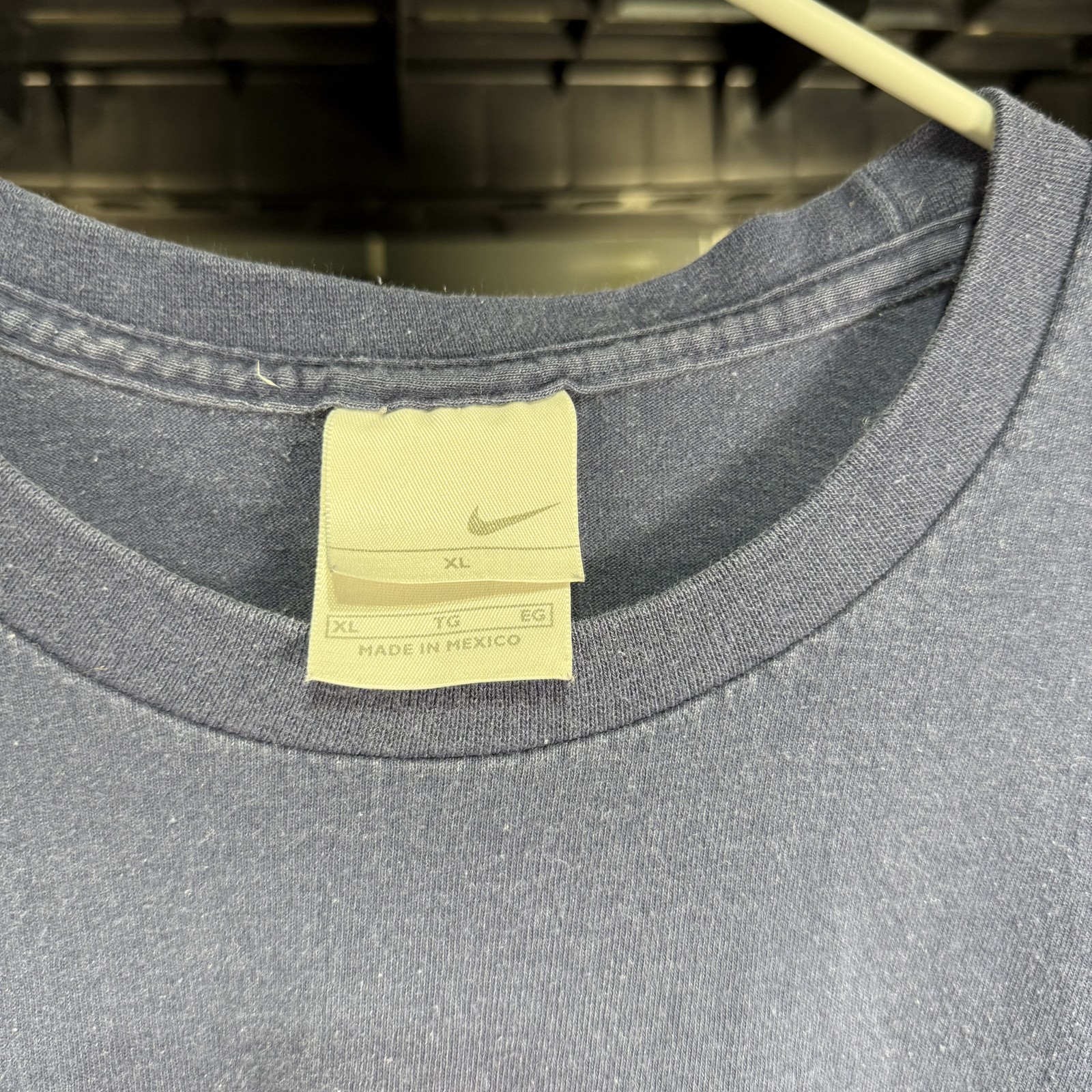 Vintage Y2K Nike Mini Swoosh Essential Blue T-Shirt Men's XL thumbnail 2