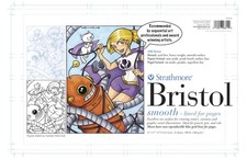 Strathmore 25-611 STR-25-611 24 Sheet Smooth Bristol Pad, 11 by 17", Blue Lined