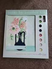 Paint by Number Poppies Kit Elle Cree  Art Flowers Colors Create Crafts Boxed