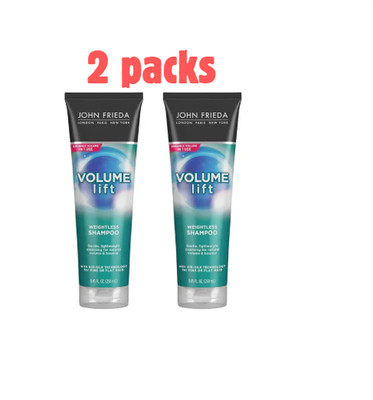 2packs John Frieda VOLUME LIFT WEIGHTLESS SHAMPOO Fine/Flat Hair 8.45 oz 250 ml