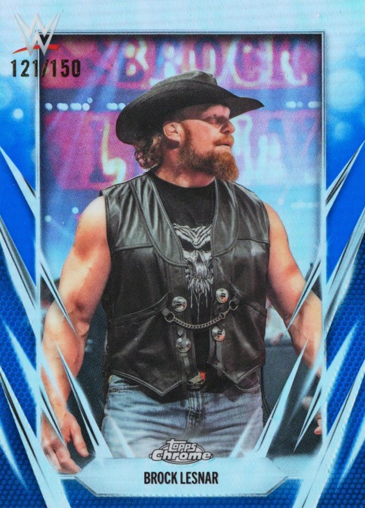 BROCK LESNAR 2026 TOPPS CHROME WWE BLUE REFRACTOR #168 /150