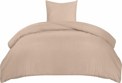 Bettwäsche Utopia Bedding 135x200cm und 80x80cm beige B-WARE