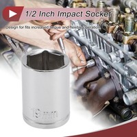 Schlagschrauber SteckschlüSsel Langlebig Werkzeug 38Mm 6-Punkt 19Mm FüR 1/2 Zoll