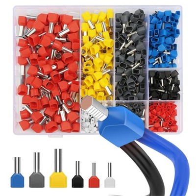 Kabelverbinder Set 750 St. Aderendhülsen Isolierte Quetschverbinder