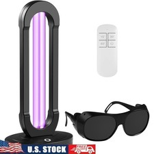 38W UVC Air Surface Sanitizer UV Bulb W/ Timer Remote Control Safety Alerts New