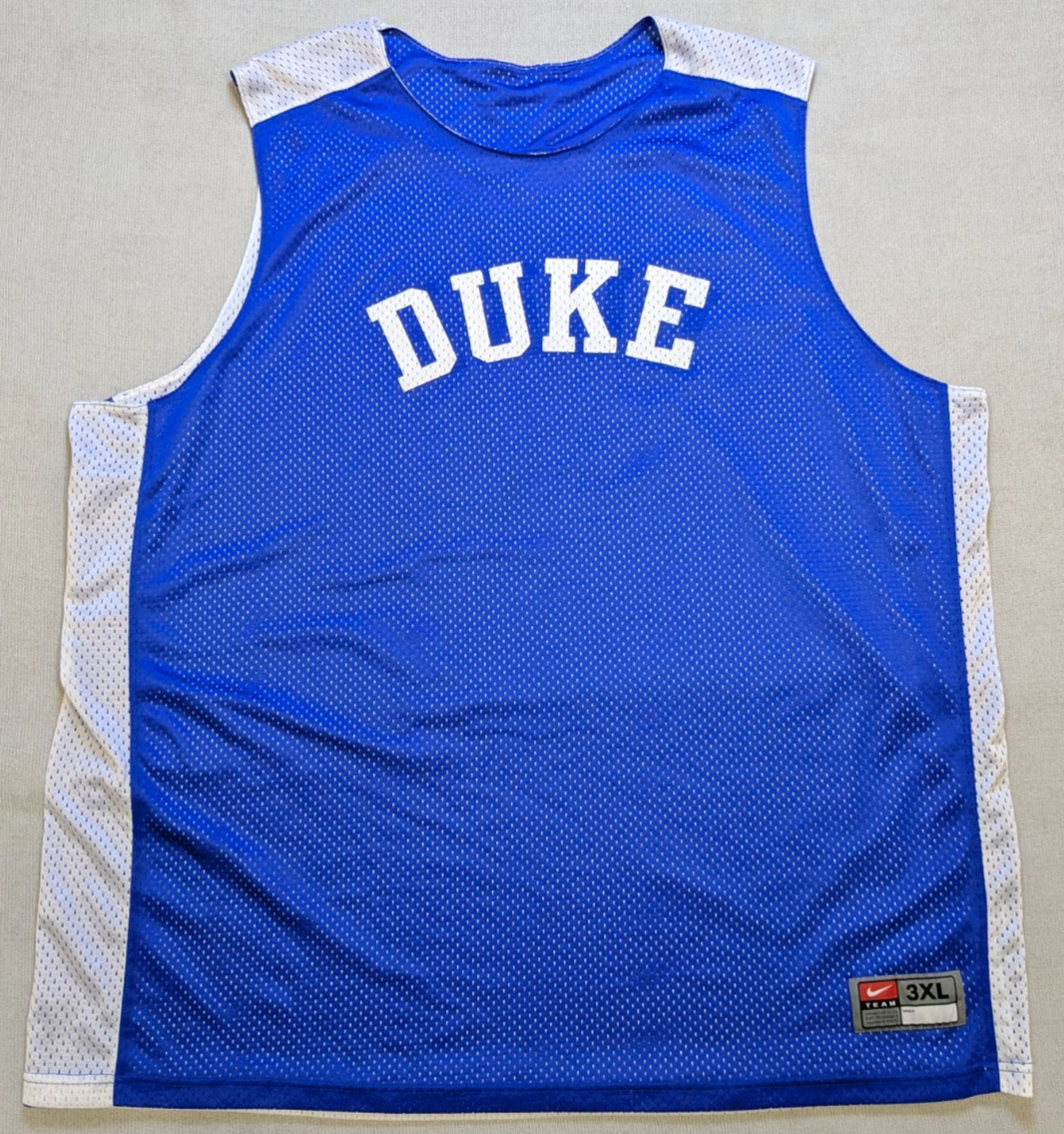 Duke Blue Devils Jersey Mens 3XL Blue White Nike Basketball