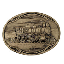 Locomotive Belt Buckle Vintage First Edition Fits Belts To 1.5" Overall 3.6"