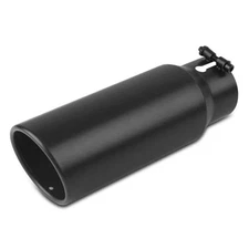 3 inch Inlet Exhaust Tip, 4" Outlet 12" Overall Length Stainless Steel Exhaust 