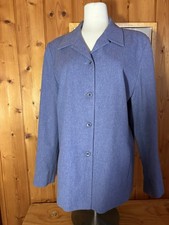 Pendleton Blazer Womens 16 Blue Virgin Wool 4 Button Single Breasted