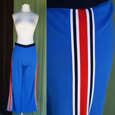 Tory Burch Tory Sport Blue Pants with Red and White Stripes Medium