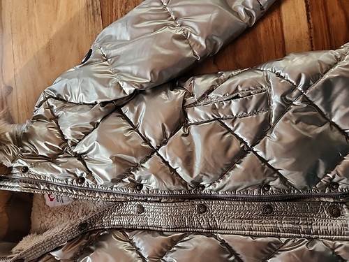 Girls Appaman Metallic Gold Parka Coat 8 - Picture 6 of 14