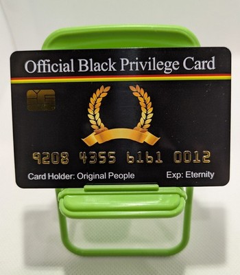 Aromabug: Privilege of Black People Funny Fake Bankcard 8 PACK
