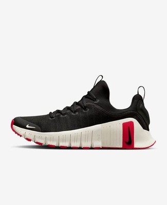 Nike Free Metcon 6 Black University Red Sail FJ7127-006 Men Training Shoes