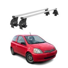Menabo Dachträger Grundtäger für Toyota Yaris 1999-2005 50kg Stahl Silber 2 tlg