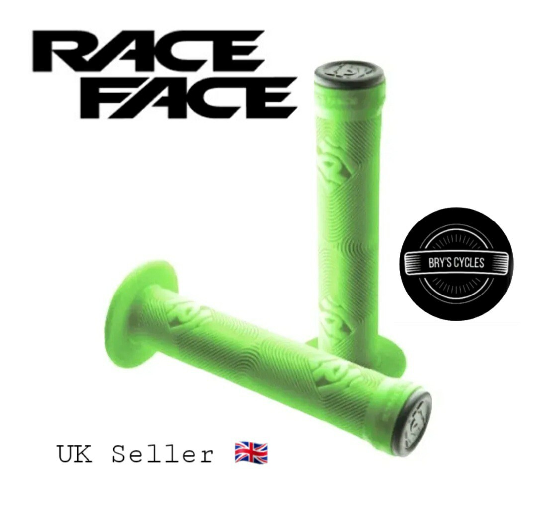 Race Face Chester Slide-On Handlebar Grips - Green - MTB DH Enduro XC Grips