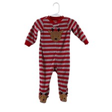 Carter's Soft Fleece Reindeer One Piece Boy's 9 Months Striped