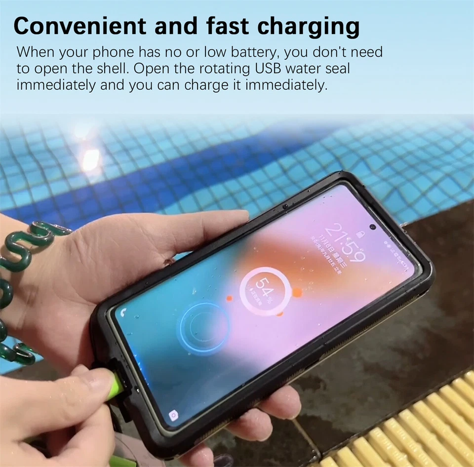 Universal Diving Waterproof Shockproof Case For iPhone Samsung Huawei Google - Image 3 of 4