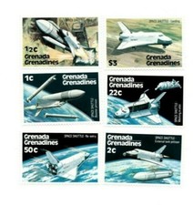 Grenadines 1978 - US Space Shuttle - Set of six stamps - Scott #249-54 - MNH