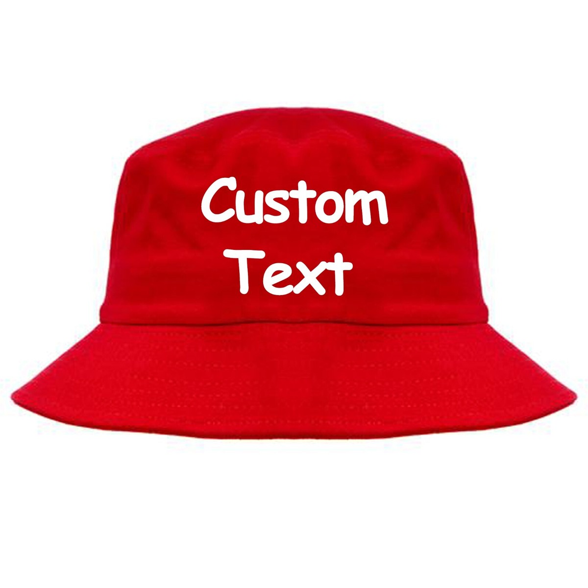 Custom embroidered bucket, custom embroidery bucket hat (red bucket hat)