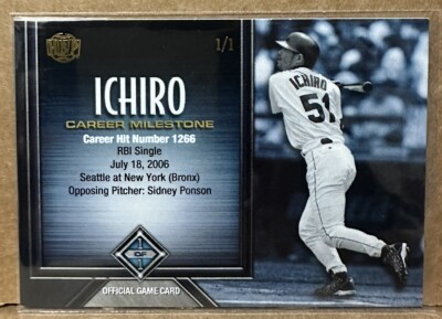 Ichiro Suzuki 2017 Milestone Career Hit #1266 July 18 2006 #1/1