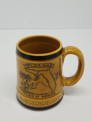 FLORIDA LAND OF SUNSHINE mug Made In Japan NICE COLORS!!! Vintage
