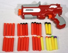 SENTRY Soft Dart Blaster Gun with 30 Darts Buzz Bee Toys
