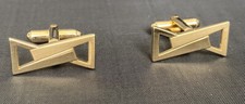 Vintage Hickok Modern Gold Tone Cufflinks Made in USA