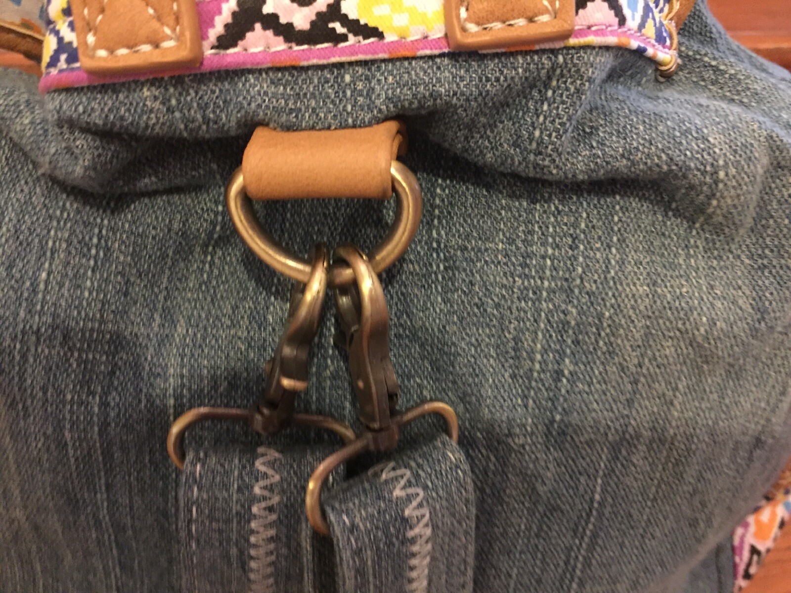 ANNA NOVA Large Boho Patchwork Denim Backpack Pur… - image 6