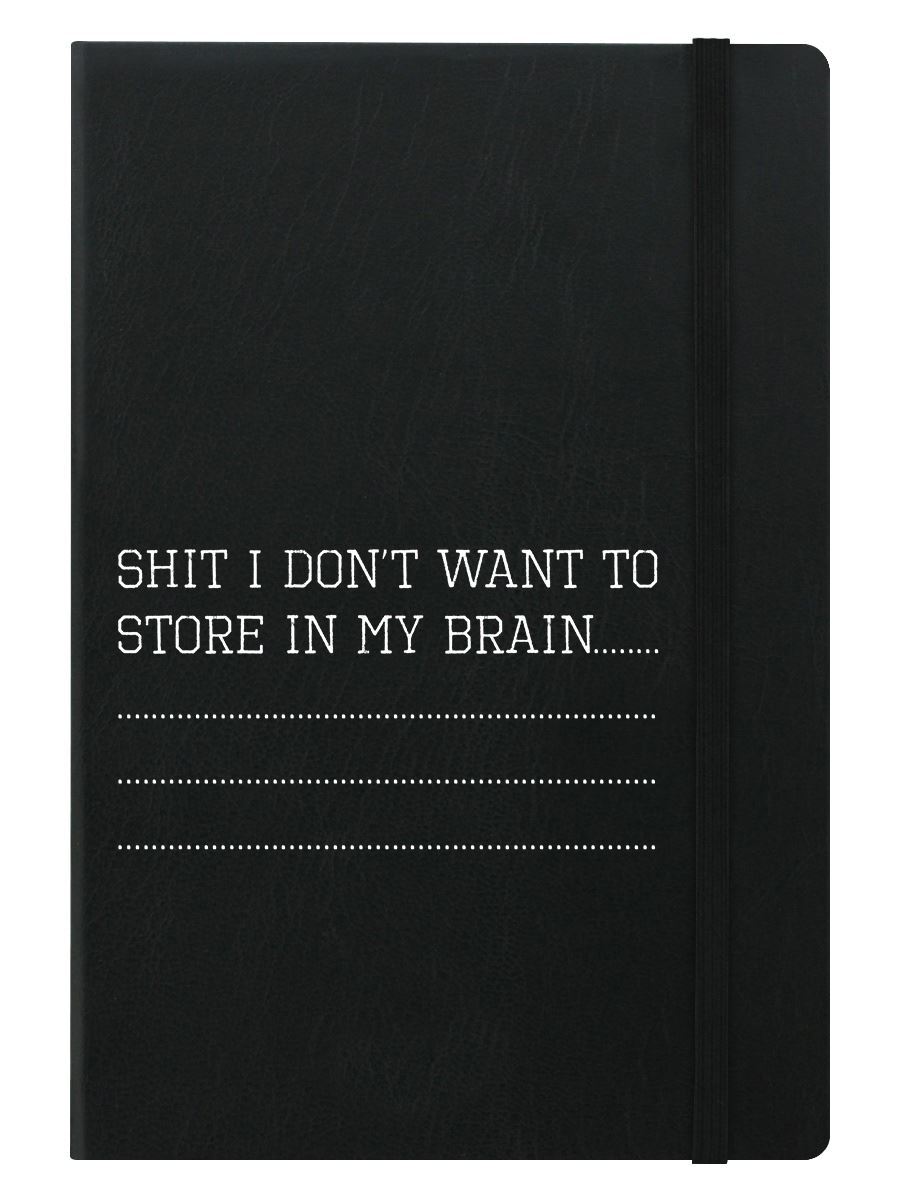 Sh*t I Don't Want To Store In My Brain Black A5 Hard Cover Notebook