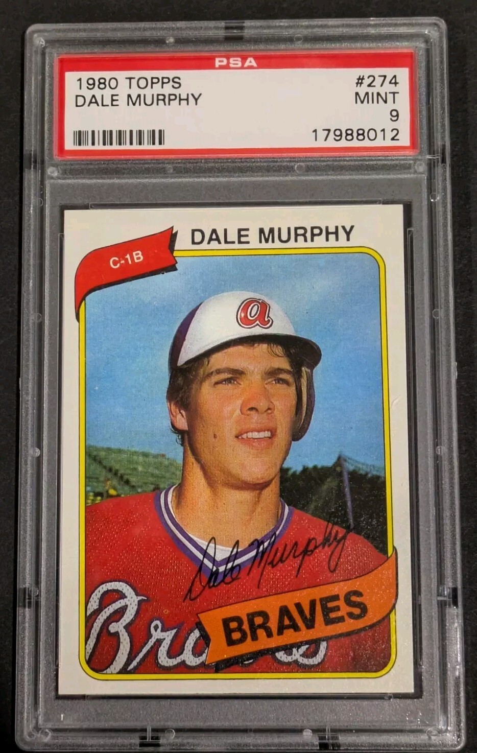 1980 Topps Dale Murphy PSA 9 MINT #274 Milwaukee Atlanta Braves