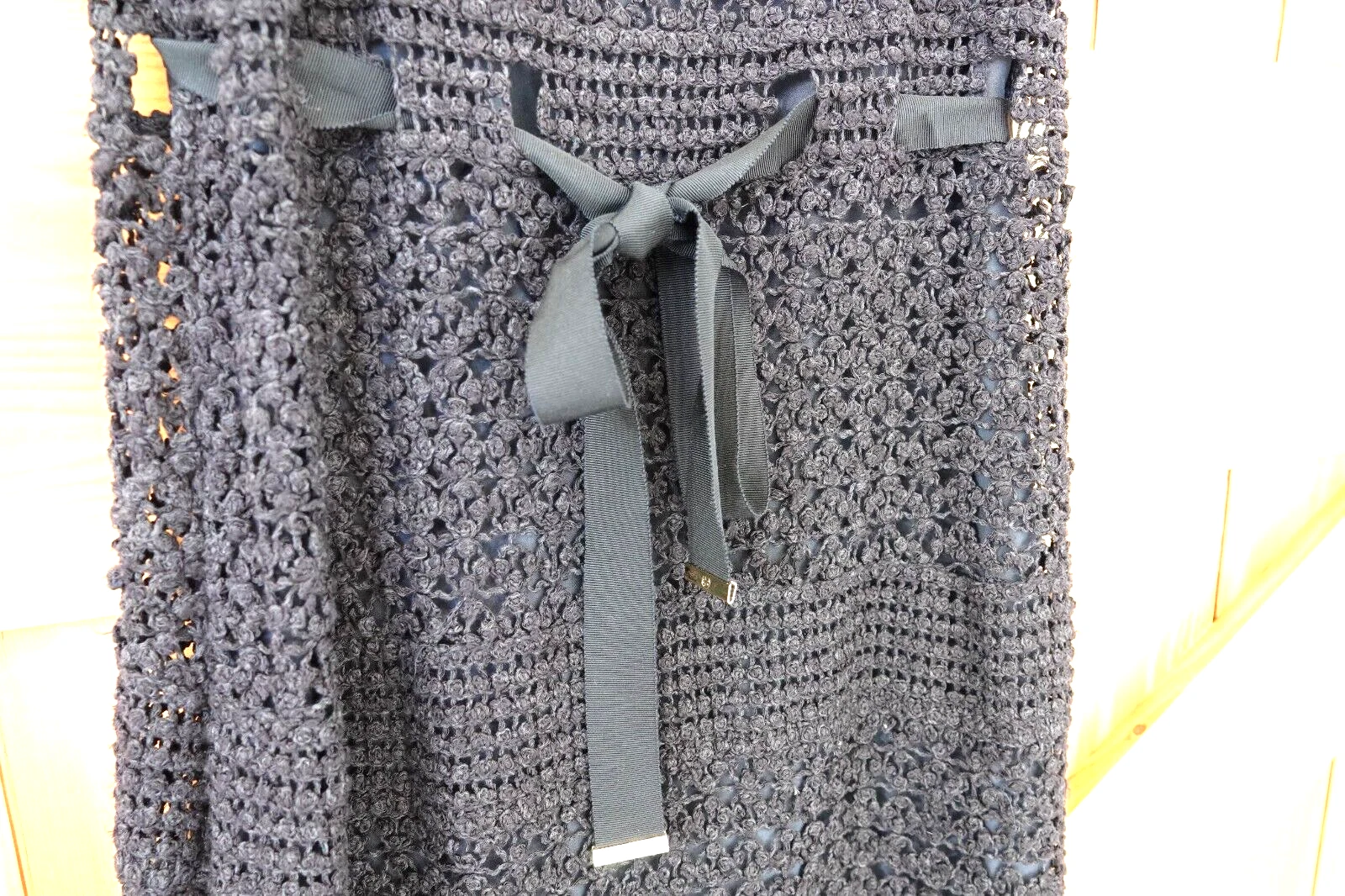 TORY BURCH Abito in maglia all'uncinetto M (l'etichetta è L vedi misure). Blu navy.