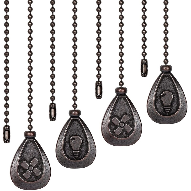 4Pcs Bronze Ceiling Fan Pull Chain Extensions for Lamps & Fans-image