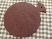 BROOKLYN SLATE CO. CHEESE BOARD TRAY NATURAL SLATE ROUND SOLID STONE 10" NEW