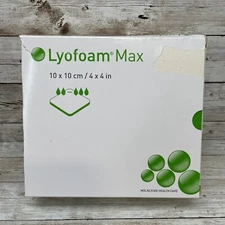 Molnlycke Lyofoam Max Foam Dressing 10x10 Inch Square (Box of 10) *See Date*