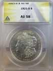 1921 D Morgan dollar ANACS AU58 *VAM 1CD scribbles* EP